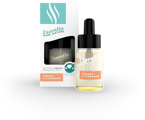 ESSENTIA Olio Essenziale Biologico | 100% Naturale | Certificato Bioagricert (Orange & Cinnamon, 15 ml, confezione da 1)