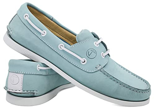 Seajure Chaussures Bateau Homme Ifaty Cuir Nubuck Bleu Clair (Numeric_42)