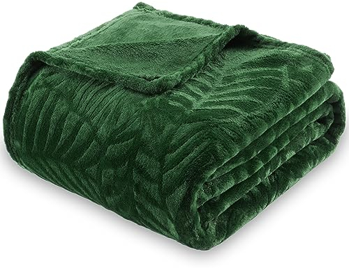 SOCHOW Coperta Plaid in Pile di Flanella, Coperta da Letto in Peluche Leggera Super Morbida e Accogliente, Verde Oliva 150x 200 cm
