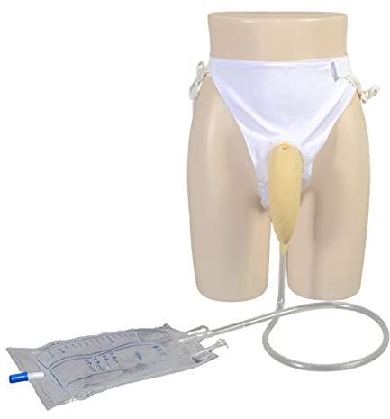 Orinal portátil para hombres, emulsión portátil con bolsa de orina de colección, sistema de bolsa de drenaje urinario (1000 ml)