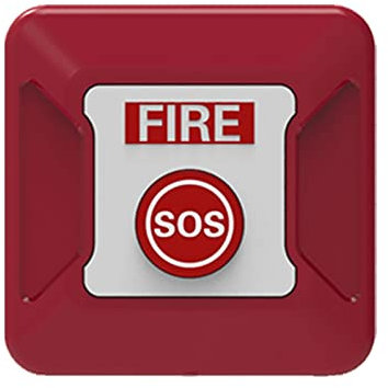 KOZWAY Detector de Alarma de Humo Botón de Alarma de Emergencia de Fuego Inteligente Botón de Alarma de Incendio Sound and Light Siren Manual de Alarma de una tecla inalámbrica 433 botón