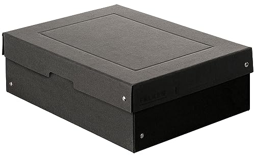 Original Falken PureBox Black. Made in Germany. 100 mm hoch DIN A4. Aufbewahrungsbox mit Deckel aus stabilem Recycling-Karton Blauer Engel Vegan Geschenkbox Transportbox Schachtel Allzweckbox
