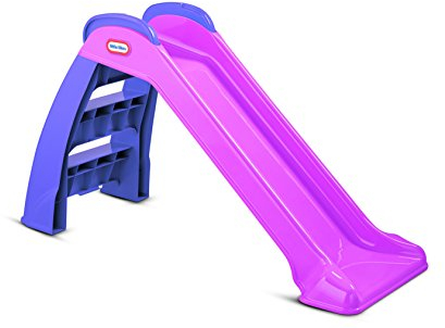 Little Tikes Scivolo - Per Interni o Esterni - Giocattolo da Giardino e Attività all'Aperto per Bambini, Resistente, Stabile, Rosa/Viola, Età 18 Mesi +