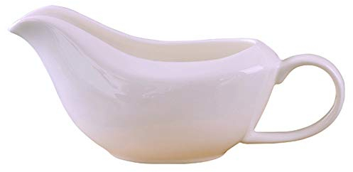 Petit pichet à lait, pichet à crème, pichet à baratte, saucière blanche avec plateau, saucière en céramique domestique, pichet de service utilisé for la vinaigrette, le bouillon, le lait au poivre noi