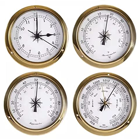 Barometer, Wetterstation Analog, Kombiniertes Wetterzifferblatt for Aufhängen an der Wand