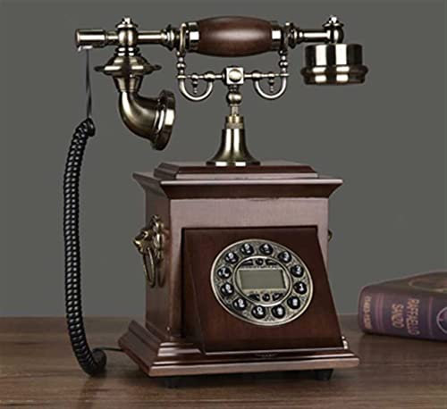 Teléfono de marcación retro, teléfono inalámbrico Teléfono inalámbrico Tarjeta SIM GSM Teléfono fijo inalámbrico fijo Antiguo Teléfono retro fijo Oficina en el hogar Hotel Madera Metal para personas