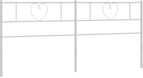 HETFTJN Rückwand Bett Wandkissen Wandpolster Headboard for Bed - Kopfteil Metall Weiß 180 cm für Jugendzimmer Schlafräume Gästezimmer Herbergen