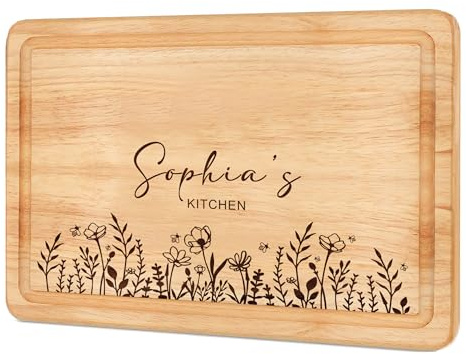 Personalised Chopping Board for Christmas Personalised Cheese Board Engraved Cutting Board Custom Chopping Board Gifts for Christmas Couples & Families (Design 2)