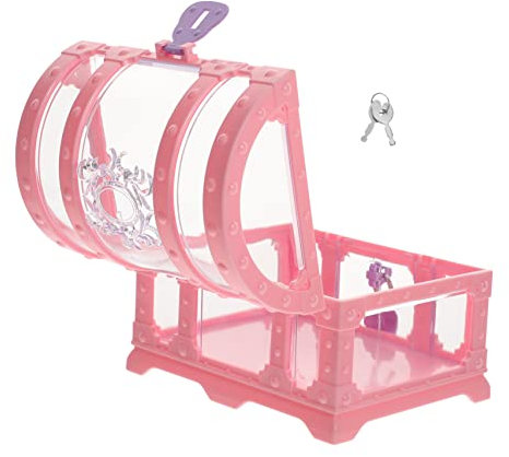 VOSAREA Gem Toy Storage Box Small Treasure Chest Lock for Boys and Girls Pirate Party Favors Toy Chest