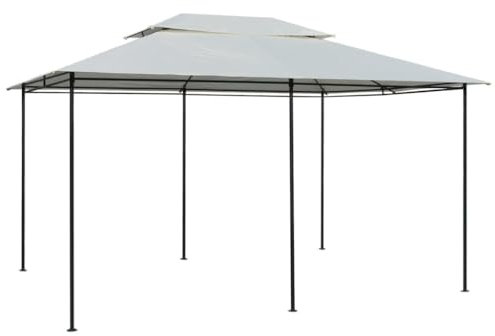 Gartenpavillon Pergola Terrassenüberdachung Pavillons - Gartenpavillon mit Gardinen 4x3 m Weiß für Events Camping Terrasse Party