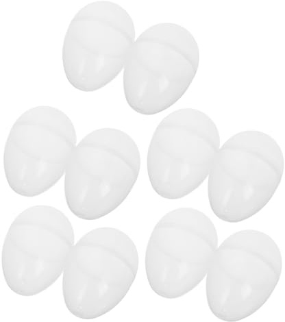 Toyvian 10pcs Fillable Plastic Easter Eggs 8cm Openable Egg Shells for DIY Boys and Girls Painting Candy Treat Boxes Easter Hunt Game Toy and Holiday Decorations