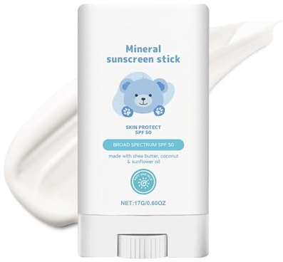 Sunscreen Lotion, Kids Sun Cream, Toddler Sunblock Protection, Non-Greasy and Fast Absorbing, Water-Resistant Formula, 17g, Spf50 Broad Spectrum Protection for Baby and Whole Family Use