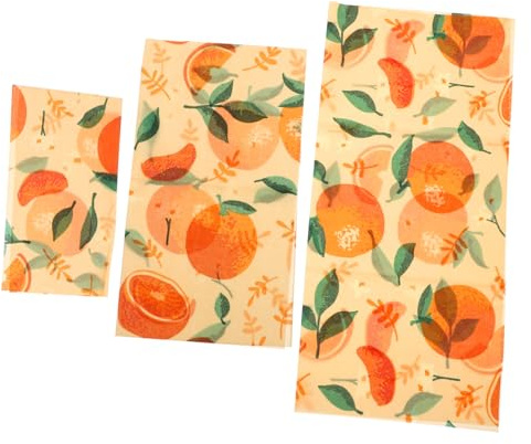 Alipis 3 Sheets Reusable Beeswax Food Wraps Organic Beeswax Cloth for Home Restaurant Sandwich Wraps Cloth