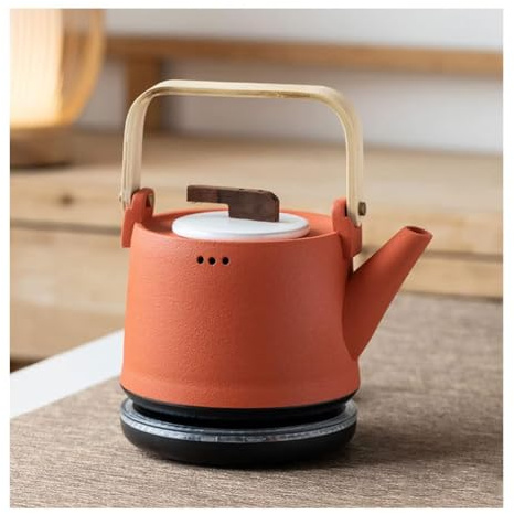 Electric Ceramic Tea Kettle - Fast Boiling & Quiet Operation, Traditional Design for Home Kitchen Use