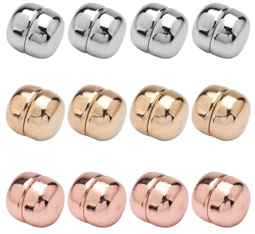 HTTDSLF 12 Paire Spille Magnetiche Hijab, Pin Magnetico per Hijab, Épingles Magnétiques sans Épingles, Spille Rotonde Senza Fori per Sciarpe Vestiti