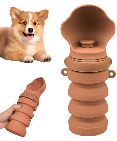 Botella de Agua portátil para Perros | Vaso Plegable a Prueba de Fugas | dispensador de Botellas para Mascotas, para Camping, Senderismo, Actividades al Aire Libre, Paseos, Parque, Viaje por Carrete