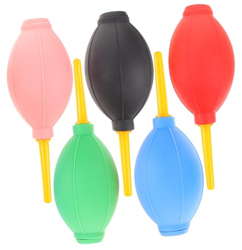 Wimpernkleber Gebläse, Gummi Nylon, Manuell, Kompakt | Trocknet Schneller, Entfernt Staub, für Salons und Beauty Schulen, Leicht, 5 Stück Packung Zufällige Farbe