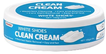 Adftccp Crème Nettoyante Pour Chaussures Blanches Avec Éponge, Nettoyage Sans Rinçage Pour Baskets Toile Et Bottes, Entretien Quotidien Pour Travail École Et Voyage (1)