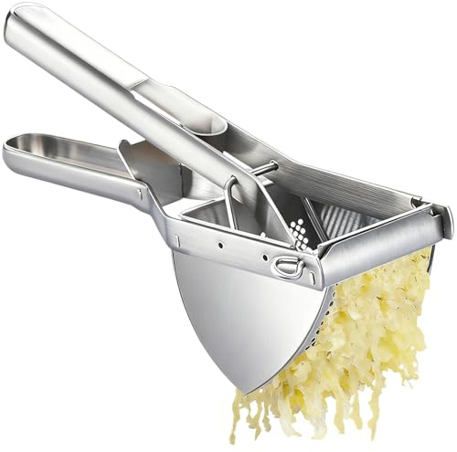 Schiacciapatate, grande, 623,7 g, schiacciapatate, in acciaio inox, resistente, per purè di patate liscio e soffice