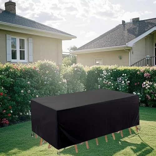 120x70x70cm/LxBxH Gartentisch Schutzhülle Wasserdicht Wetterfest,Outdoor Abdeckung GartenmöBel,Wasserdicht Gartentisch Abdeckung 600D Oxford Anti-UV,Abdeckplane mit Zugkordel Winddichte Schnalle