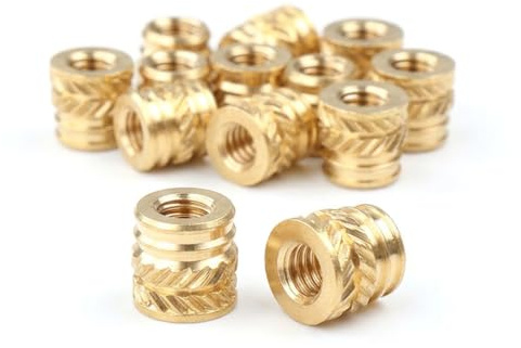 100 Stück Gewindeeinsatz M4 Messing, Einschmelzgewinde für 3D Druck Teile, Rändelmutter Einpressmuttern für Kunststoffe, Threaded Inserts,Stabil und Passgenau