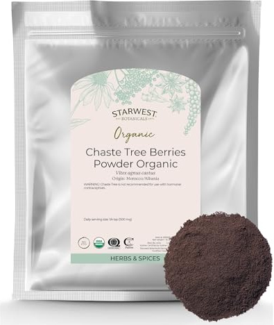 Starwest Botanicals Chaste Tree Berries Powder Organic - Bulk 1 lb Bag