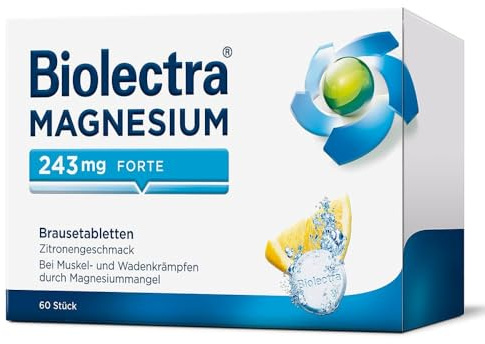 Biolectra Magnesium 243 mg forte Brausetabletten Zitronengeschmack, 60 St. Tabletten