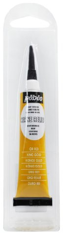 PEBEO 773200 Vitrail Glasmalfarbe Konturenpaste 20 ml Tube Blisterverpackung, königsgold