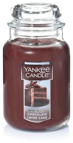 Yankee Candle Chocolate Layer Cake Scented Classic 22oz Large Jar Single Wick Candle Over 110 Hours of Burn Time