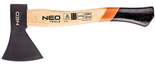 NEO TOOLS Beil Axt Scharfe Survival Axt, 600g | Hochwertige Outdoor Axt für Holz Spalten Wikinger Axt Camping Axt Spaltaxt für Garten und Wald (600 g)