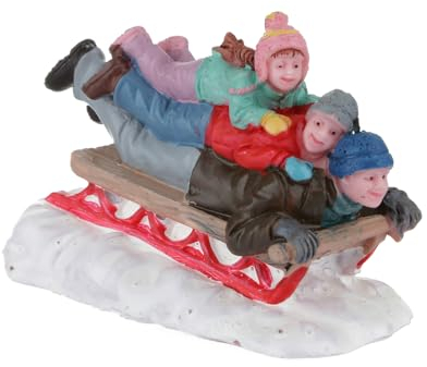 Lemax 52329 - Statuetta di villaggio di natale: slittino con papà