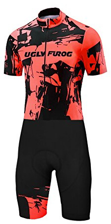 UGLY FROG 2023 Neuen Männer Fahrrad Breathable Frühling & Herbst Short Sleeve Hülse Radfahren Skinsuit with Short Legs Herren Fahrradtrikot Outdoor Sports Wear Triathon Bekleidung Fahrradbekleidung