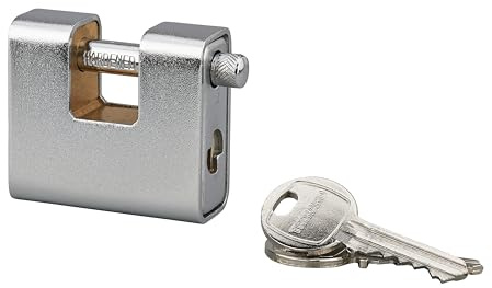 Lucchetto LAND blindato 60 mm in acciaio, arco in acciaio, 3 chiavi – THIRARD