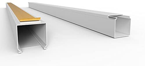 SCOS Smartcosat Kabelkanal, 40x40 mm, 1x2 m, Weiß, selbstklebend | PVC, UV-beständig, Innen & Außen, 1 Stange à 2 m, Made in Germany