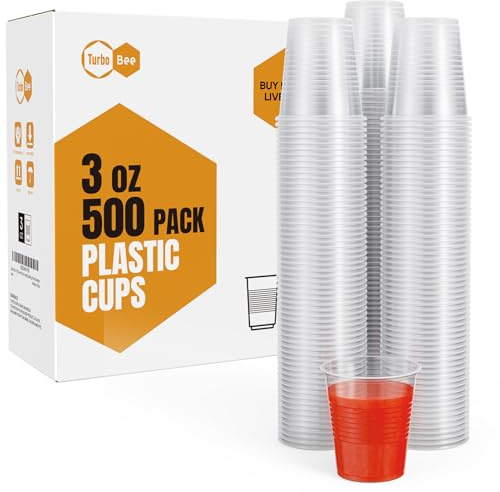 3oz Disposable Plastic Cups 500 Pack,Small Mouthwash Cups, Bulk Sample Tumblers for Home, School, Office, Parties, or Commercial Use