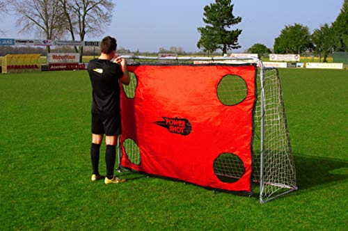 Fussballtor aus Stahl - 2,15 x 1,50m - mit Klicksystem und Zubehör - Torwand optional - Perfekt für den Garten - WETTERFEST und ROBUST