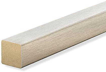 REESE | Quadratleiste Abschlussleiste | MDF EDELSTAHL OPTIK | Folie 20x20mm | 5 Stück / 11,5lfm