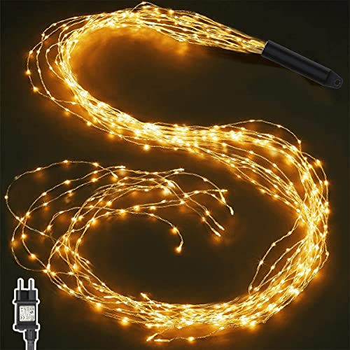 Joycome Guirlande Lumineuse 2M 200 LED en Cuivre avec Prise, Imperméable IP65 Lumiere Sapin de Noël, 8 Modes Guirlande Lumineuse Noël pour Décoration Intérieure Extérieure - Blanc Chaud
