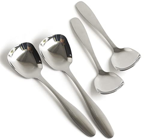 Linwnil Cookie Scoop Set - Small/1 Tablespoon, Medium/2 Tablespoon, Large/3 Tablespoon - Ice Cream Scoop Set, 18/8 Stainless Steel Dough Scoop Cupcake Scoop Melon Baller (Scooper,S+M,4Pcs)