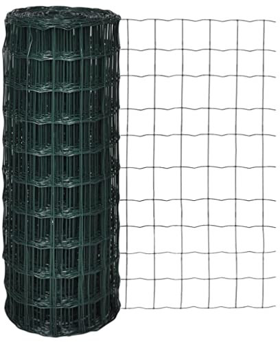 HOMIUSE Gartenzaun Maschendraht Gitterzaun Schweißgitter 25x1,0m Gartenzaun Metall Drahtgitter Zaun für Hunde Gartenzaun Sichtschutz Gitterzaun Praktischen Design Wetterfeste & Korrosionsbeständige