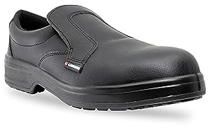 Lendeo Base Black S2 Chaussures de sécurité plates Noir Chaussures de travail Chaussures de cuisine, Noir , 42 EU