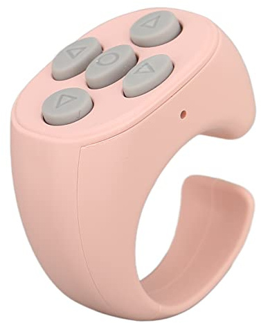 Tiktok-Fernbedienung, Tiktok-Scrolling-Ring, Kabelloses Telefon, Selfie-Auslöser-Ring, Finger-Scroller-Fernbedienung mit 50 MAh für Zuhause (Rosa)