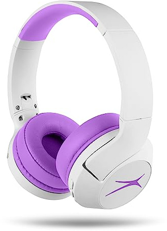 Altec Lansing Kid Safe Noise Cancelling Wireless Headphones 15H Battery, 85dB Volume Limit, Foldable Design Powerful Sound, Active Noise Cancellation Perfect for Kids Ages 7+