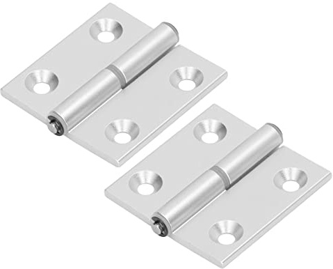 Charnières De Porte En Aluminium, 2 Pièces, 2.5X2.4 Pouces, Carrées, Charnières De Porte Résidentielles Avec Bague En Résine Pour les Commandes De Quincaillerie De Portes