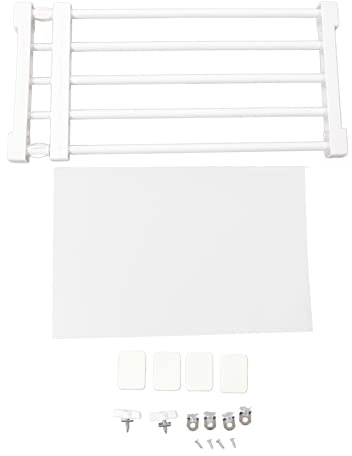 Topyond Erweiterbar Regalteiler Teleskop,Schrank-Spannregal, Erweiterbares Lagerregal, Nagelfrei, Schrank-Organizer, Trennwand, Trennregale Für Kleiderschrank, Schrank, Küche, Badezimmer(50-80cm)