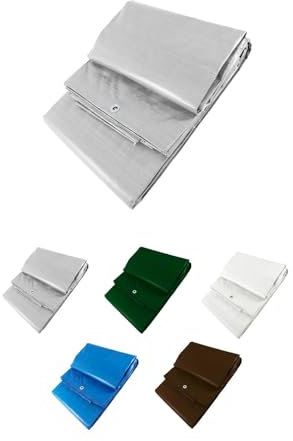 JARDIN202 - Toldo Reforzado Impermeable | Lona Multiusos | con Ojales | Seleccione Medida | 2X3M. (Gris)