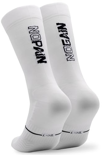 NORTEI Fahrradsocken, Lange Radsocken, Triathlon, Laufen, Atmungsfähig, Gepolstert, Sportsocken für Radfahren für Herren und Frauen