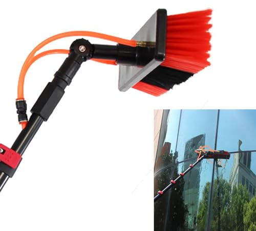Limpiacristales Telescopico, Pertiga Telescopica, Escobilla De Goma For Paneles Solares, Kit De Poste Extensible, Herramienta Limpieza De Ventanas, for Cubierta De Paneles Solares De Caravana (Color