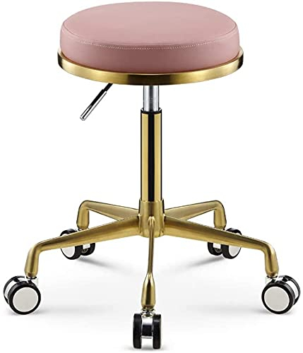 LXGJSQY Hocker auf Rädern, modischer Barstuhl, runder Hocker, Schönheits-, Friseurstuhl, Make-up, Barhocker (Farbe: Schwarz, Größe: Stil 1), Hallo