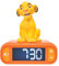 LEXIBOOK, Disney The Lion King, Simba Nightlight alarm clock, Sounds and Melodies, LCD Backlit screen, Luminous, Snooze, Yellow/Orange, RL800AN